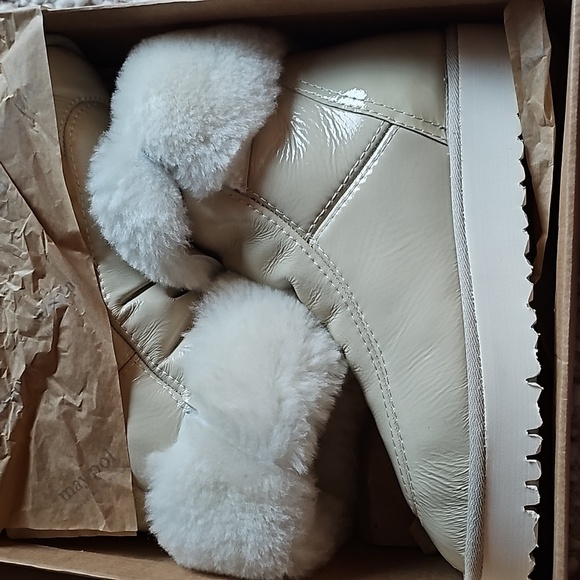 NIB Anthropologie Maypol Beige Shearling Lined Boot 39 - Picture 4 of 5